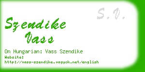 szendike vass business card